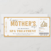 Persoonlijke Moederdag Gift Spa Voucher Certificaa Kaart (Voorkant)