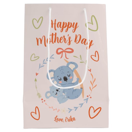 Persoonlijke Moederdag Medium Cadeauzakje (Achterkant)