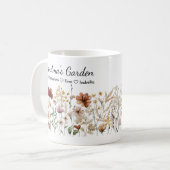 Persoonlijke Moederdag Mooi Wilde Bloementuin Koffiemok (Voorkant links)
