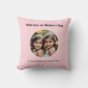 Persoonlijke Moederdag Mooie Roze Foto Cute Kussen