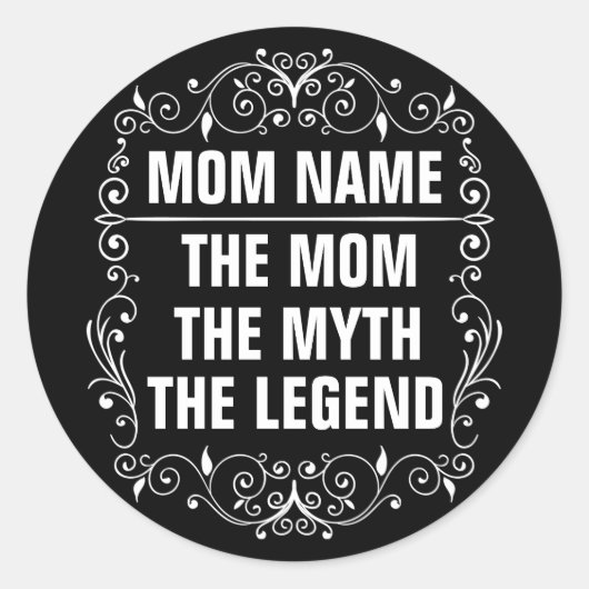 Persoonlijke Moederdag Ronde Sticker (Voorkant)