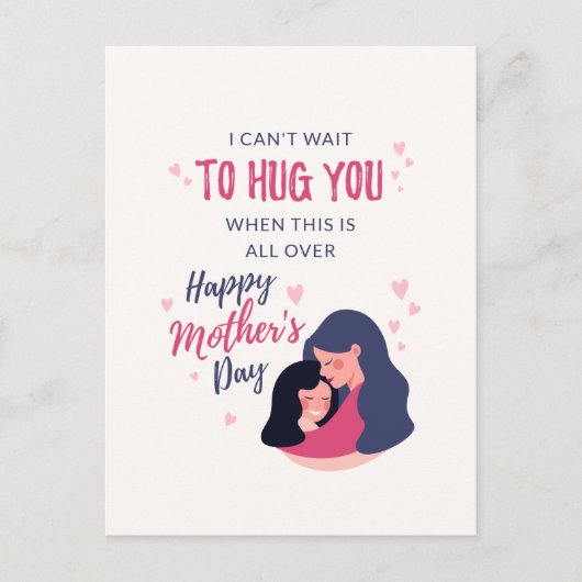 Persoonlijke Moederdag Sociale Afstand Briefkaart (Voorkant)