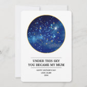 Persoonlijke Moederdag Sterrenkaart: De Nacht Dat Feestdagenkaart (Voorkant)