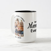 Persoonlijke Moederdag Tweekleurige Koffiemok (Voorkant links)