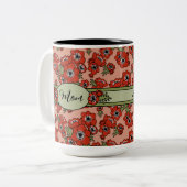 Persoonlijke Moederdag Tweekleurige Koffiemok (Voorkant links)