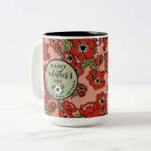Persoonlijke Moederdag Tweekleurige Koffiemok (Voorkant links)