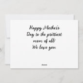 Persoonlijke Moederdag, vier fotocollage Feestdagenkaart (Achterkant)