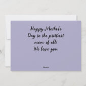 Persoonlijke Moederdag, vier fotocollage Feestdagenkaart (Achterkant)