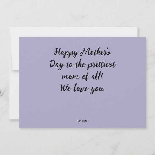 Persoonlijke Moederdag, vier fotocollage Feestdagenkaart (Achterkant)