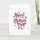 Persoonlijke Moederdag - vlinders Feestdagen Kaart (Voorkant)