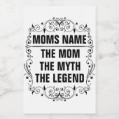 Persoonlijke Moederdag Voedselcontainer Etiket (Enkel label)