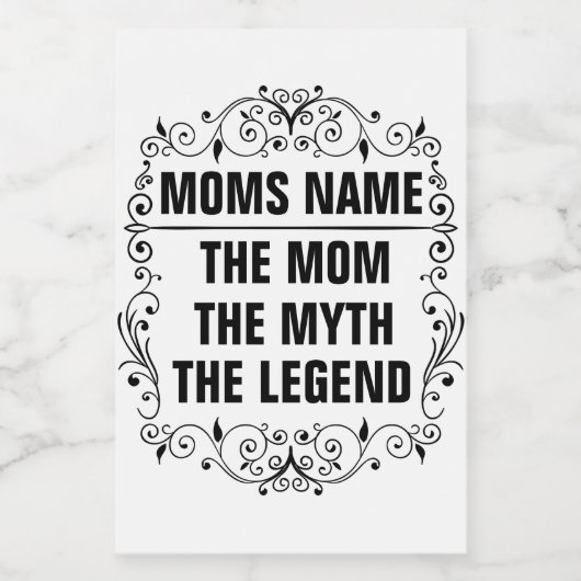 Persoonlijke Moederdag Voedselcontainer Etiket (Enkel label)