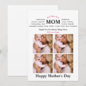 Persoonlijke Moederdagkaart Kaart (Voorkant / Achterkant)