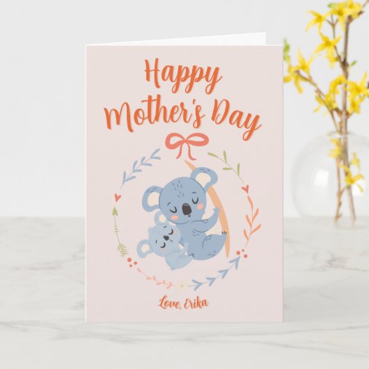 Persoonlijke Moederdagkaart Kaart (Gele Bloem)