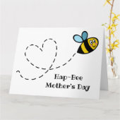 Persoonlijke Moederdagkaart met drukke hommel Kaart (Gele Bloem)