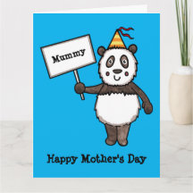 Persoonlijke Moederdagkaart met Panda
