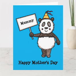 Persoonlijke Moederdagkaart met Panda Kaart