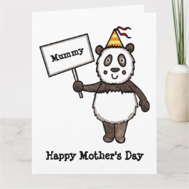 Persoonlijke Moederdagkaart met Panda Kaart