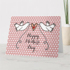 Persoonlijke Moederdagkaart met Witte Duiven Kaart