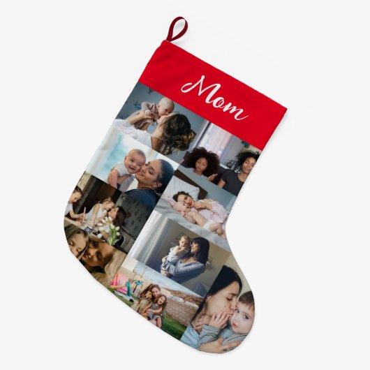 Persoonlijke moedermozaïek Kerstsok  (Voorkant (Hangend))