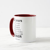 Persoonlijke mok 30 jaar nuchter - Geschenk voor h (Voorkant links)