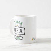 Persoonlijke mok als afstudeercadeau MBA (Voorkant links)