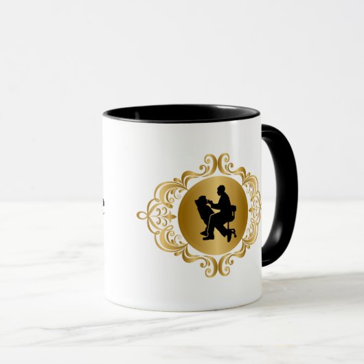 Persoonlijke Mok Dentist Silhouette (Voorkant rechts)