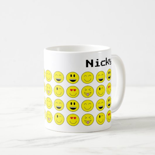 Persoonlijke Mok "Emojis" (Voorkant rechts)