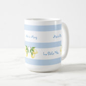 Persoonlijke mok met blauwe strepen - Beach Blue S (Voorkant rechts)