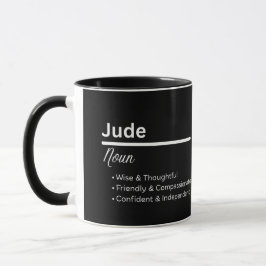 Persoonlijke mok met de jongensnaam Jude en de bet