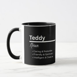 Persoonlijke mok met de naam Teddy Boy Definitie