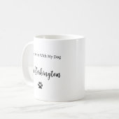 Persoonlijke mok met hond 'Leven is beter met mijn (Voorkant links)