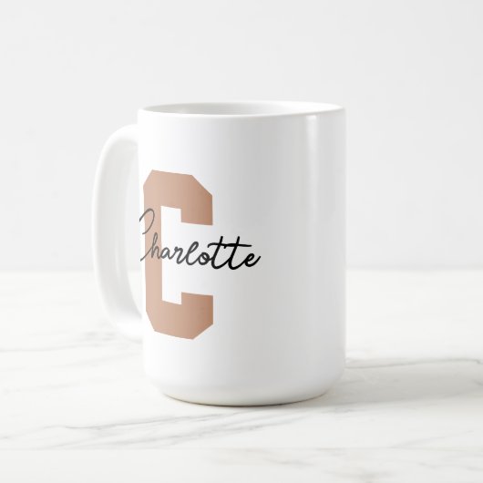 Persoonlijke mok met initiële letters Aangepaste m (Voorkant links)