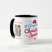 Persoonlijke mok met kerstgroet foto (Voorkant links)