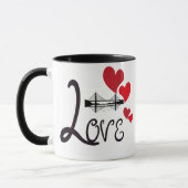 Persoonlijke mok met liefde en monument (Links)