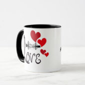 Persoonlijke mok met liefde en monument (Voorkant links)