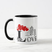Persoonlijke mok met liefde en monument (Links)