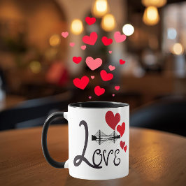 Persoonlijke mok met liefde en monument