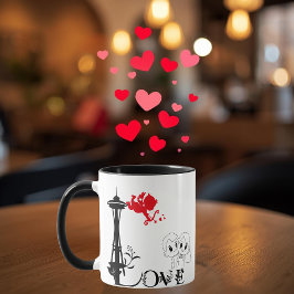 Persoonlijke mok met liefde en monument