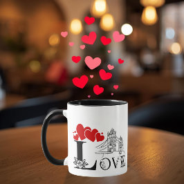 Persoonlijke mok met liefde en monument