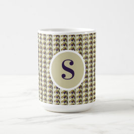 Persoonlijke mok met monogram voor café latte in g