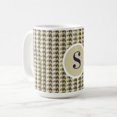 Persoonlijke mok met monogram voor café latte in g (Voorkant links)