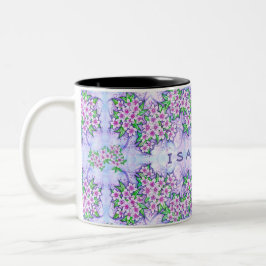 Persoonlijke mok met mooie kleine bloemen