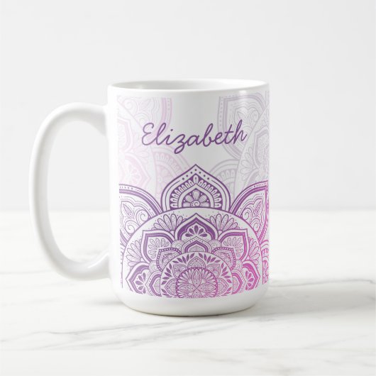 Persoonlijke mok Rosaline Mandala 15 oz. (Links)