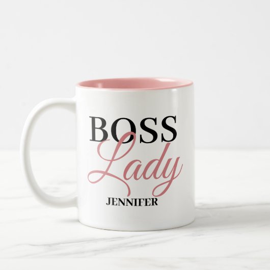 Persoonlijke Mok van de Boss Lady (Links)