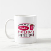 Persoonlijke mok van de kerstcafé (Links)