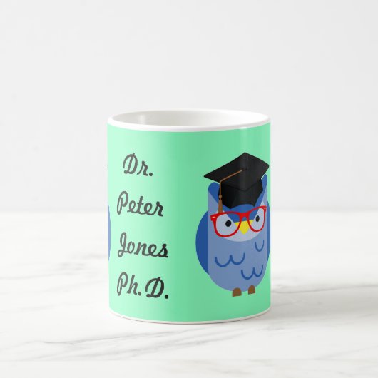 Persoonlijke Mok voor Afstuderen voor Owl PhD (Center)