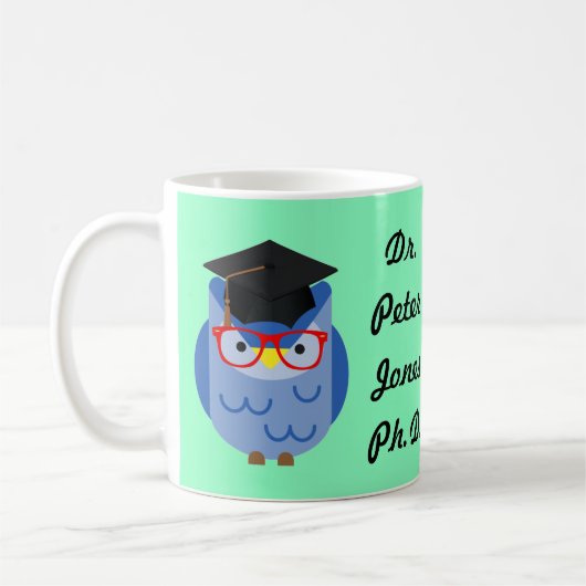 Persoonlijke Mok voor Afstuderen voor Owl PhD (Links)