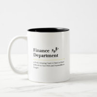 Persoonlijke mok voor de financiële afdeling