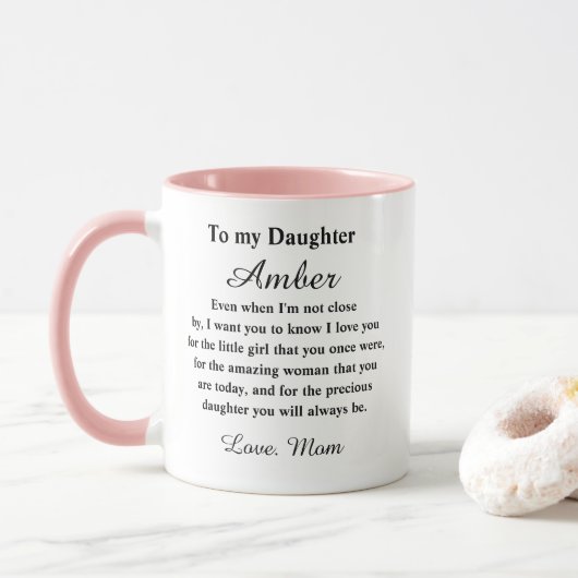 Persoonlijke mok voor dochter (Met donut)